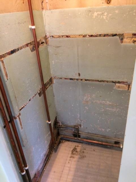 Plastering wall from a JR40 job