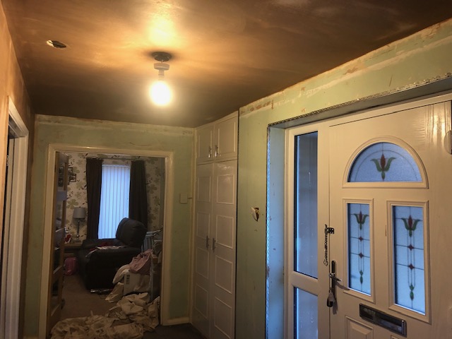 before image of new plastering from JR40