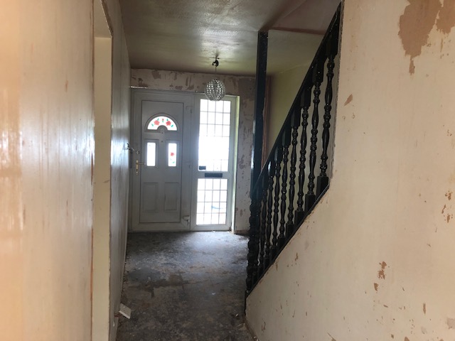 image of room undergoing new plastering
