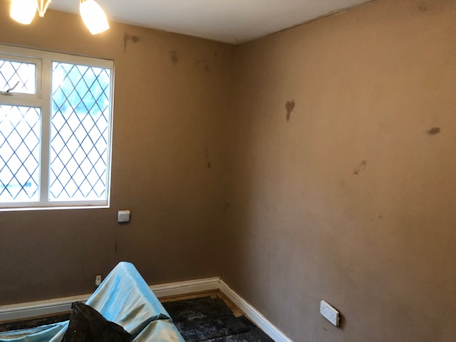image of a room undergoing new plastering