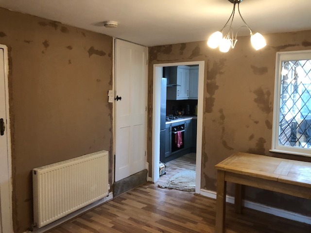 image of a room undergoing new plastering